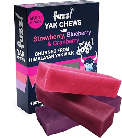 Fuzzl Yak Chews Multipack Premium Natural Dog Treats 195g Gift Box
