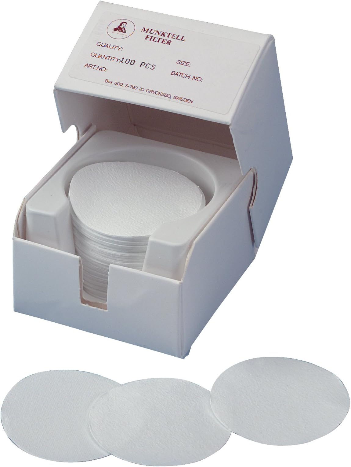 Munktell 413 021 Grade MG A Micro Borosilicate Glass Fibre Filters Paper without Binder, Circle, 21mm Diameter (Pack of 100)