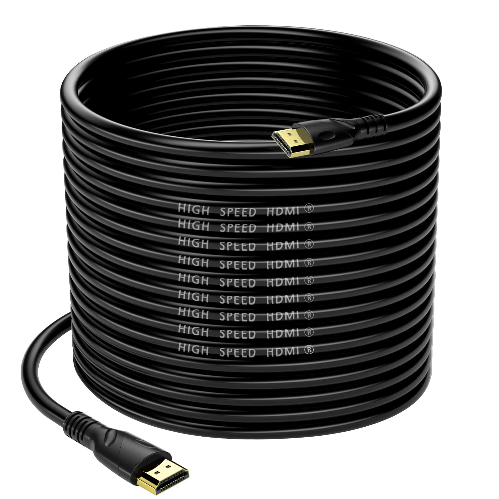 Jorenca 4K HDMI Cable 20m(HDMI 2.0,18Gbps) Ultra High Speed Gold Plated Connectors,Ethernet Audio Return,Video 4K@60Hz FullHD1080p 3D Compatible with HDTV,Blu-Ray,Xbox,Laptop,PS3/4/5/9,PC,ect