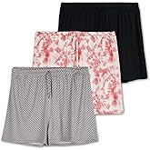 Real Essentials 3 Pack: Women's Pajama Shorts Sleep Lounge Sweatshorts Comfy Sleepwear Bottoms (Available In Plus Size)