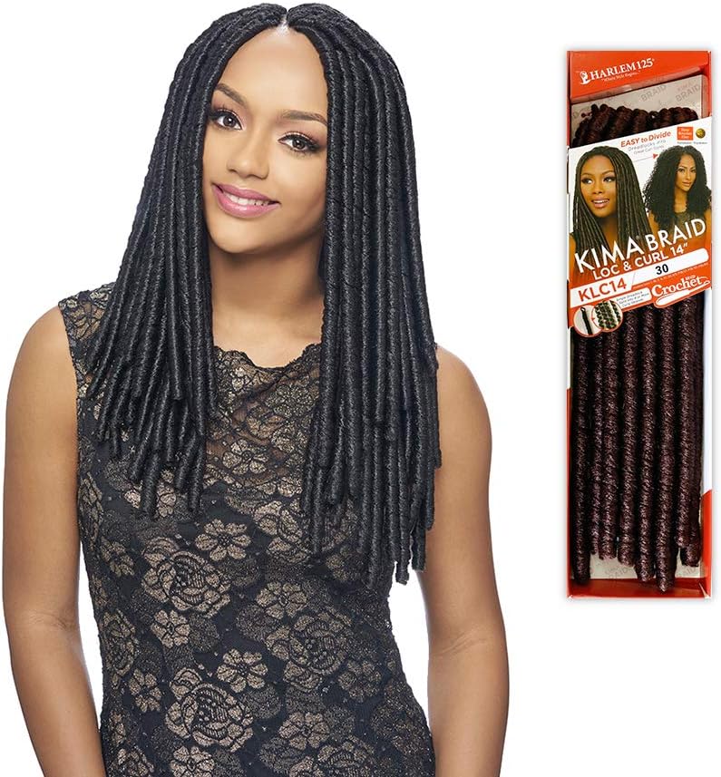 MULTI PACK DEALS! Harlem125 Crochet Braids Kima Braid Loc & Curl 14" (1-PACK, 1B)