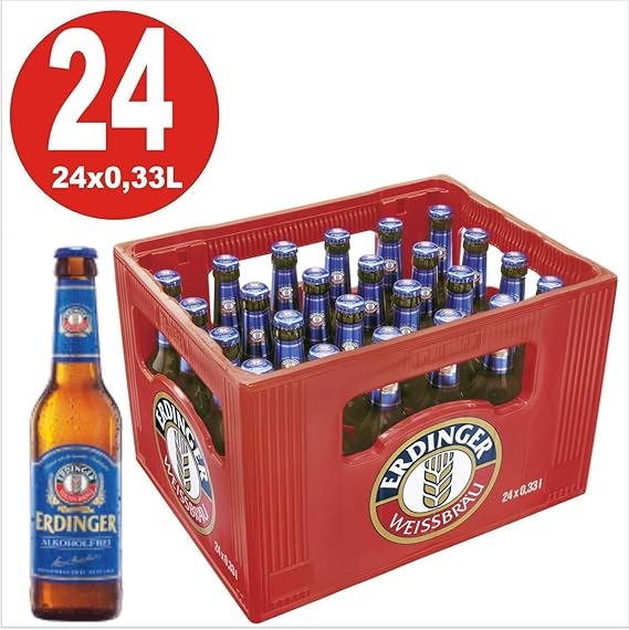 24 x Erdinger Weissbier Alkoholfrei 0,33L Originalkiste MEHRWEG: Amazon ...