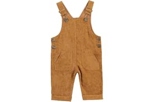 YOKJZJD Newborn Infant Baby Boy Girl Fall Winter Suspender Pants Overalls Corduroy Bib Pants Trousers with Pockets