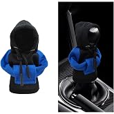 Suvnie Car Gear Shift Cover, Fashionable Hoodie Car Shift Knobs, Novelty Mini Auto Gearshift Decor Sweater Shirt, Universal Car Accessories for Winter Warm Knob Cover (Blue & Black)