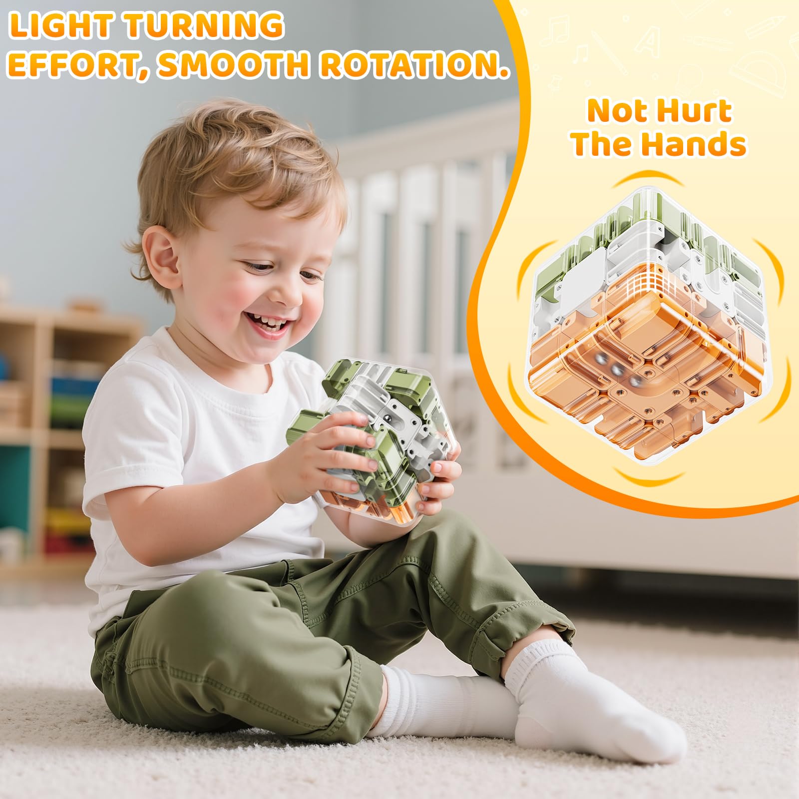 3D Cube Puzzle for Kids 5-8 8-12, Color Matched Game, Education Sensory Toys Birthday Gift for Kids Adults 5 6 7 8 9+ Years Old Boys