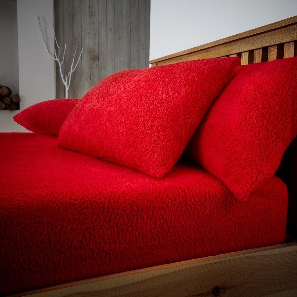 Teddy Bear Duvet Cover Set with Pillow case Soft Fleece Cosy Warm