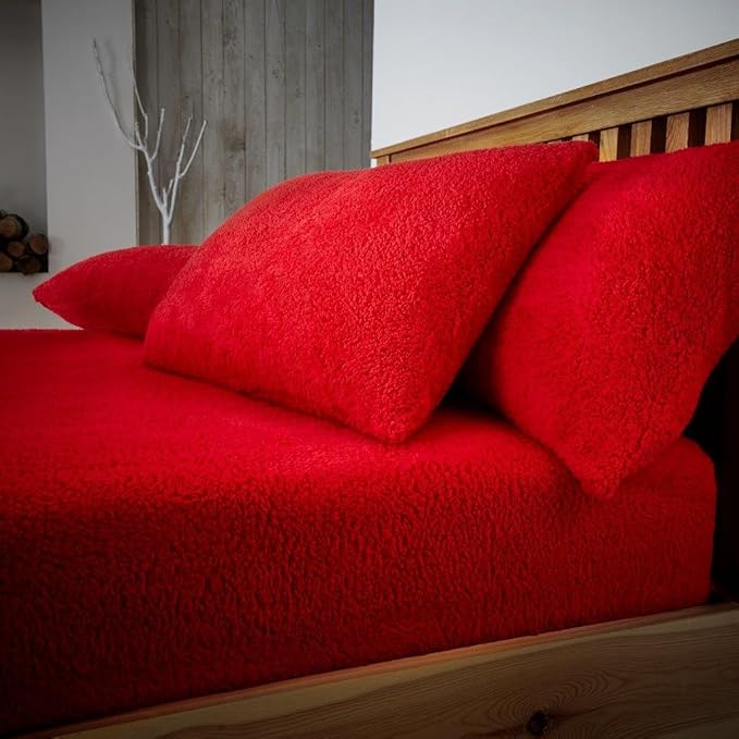 Teddy Bear Duvet Cover Set with Pillow case Soft Fleece Cosy Warm