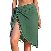 Rossopesca Beach Sarong Cover Up Wraps for Women Swimsuit Coverups Tassels Bikini Short Skirts for Swimwear