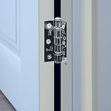 EAI Door Hinges 3 Inch 76mm Ball Bearing Pair Polished Chrome with Screws view 4