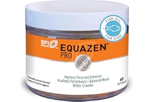 Equazen Pro SFI Health Fish Oil Softgels - Omega 3 & Omega 6 for Kids & Teens - EPA, GLA & DHA for Kids Mood, Memory & Focus Support - Optimized for Bioavailability & Absorption (60 Softgels)