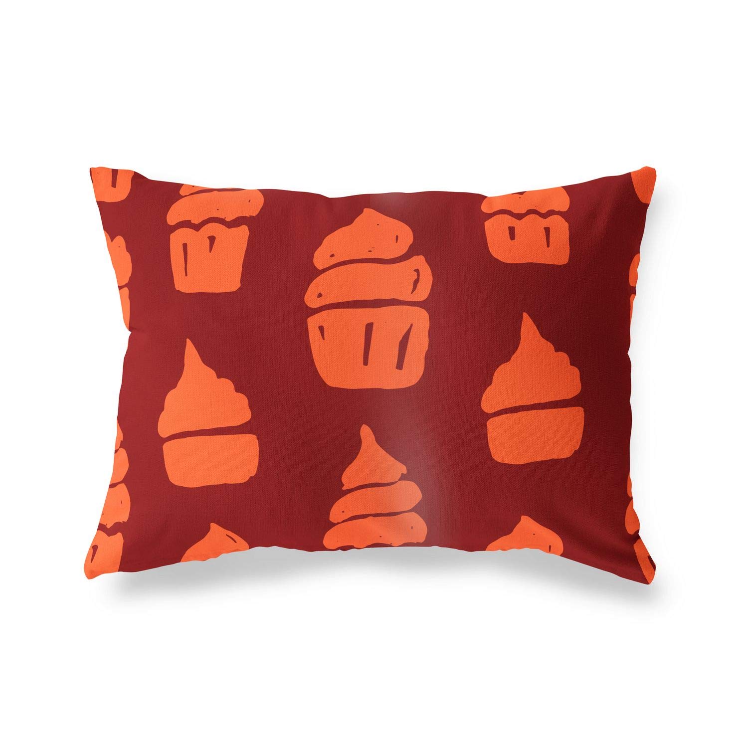 Bonamaison Decorative Cushion Cover Orange & Bordeux, Throw Pillow Covers, Home Decorative Pillowcases for Livingroom, Sofa, Bedroom, Size: 35x50 Cm - Designed and Manufactured in Turkey
