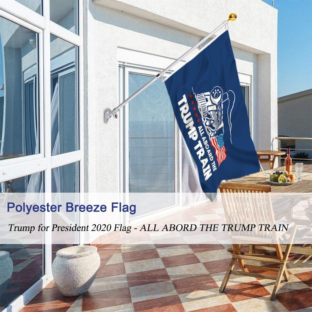 Kaiyuan Dynasty Trump Flag Train Donald Trump Flags Support for President 2020 Banner - All Aboard The Trump Train 3 x 5 feet with Two Brass Grommets : Garden & Outdoor