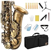 Eastar Alto Saxophone Beginner E Flat, Vintage Bronze Full Kit, AS-II-Ab
