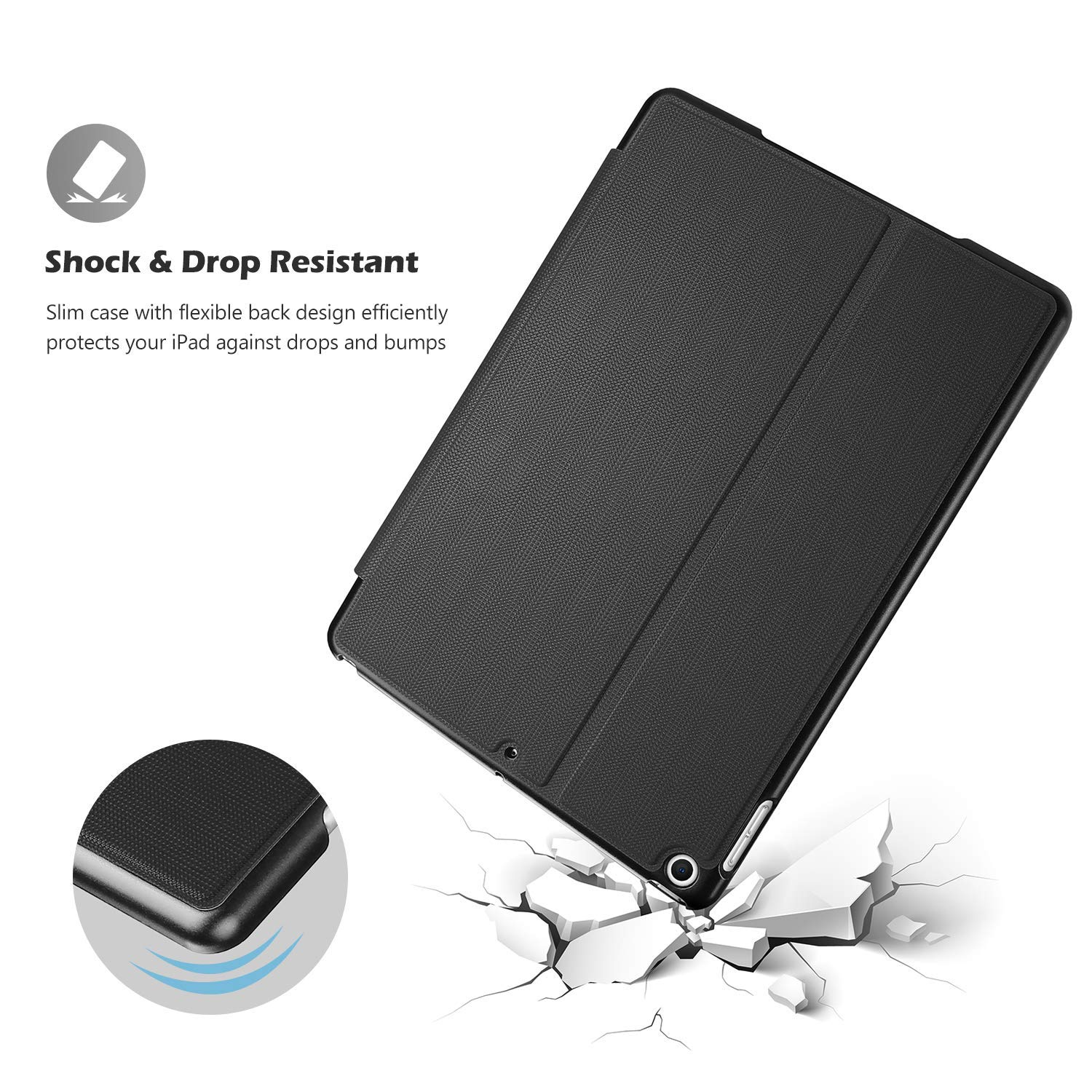 ProCase Cover for iPad 10.2 Case 2021 iPad 9th Generation / 2020 iPad 8th Gen/ 2019 iPad 7th Gen Case, Slim Stand Protective Case Folio Cover for 10.2