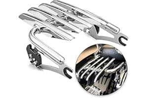 Dasen Stealth Luggage Rack Detachable Compatible with Harley Touring Road King Electra Glide Road Glide Street Glide 2009-2024 Chrome