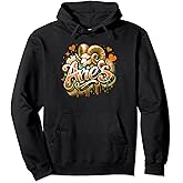 Orange Aries Zodiac Star Sign Pullover Hoodie