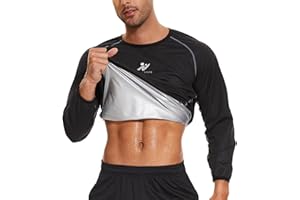 NINGMI Sauna Jacket Men Sweat Shirt Gym Workout Jacket Fitness Boxing Exercise Long Sleeve Sauna Sweat Suits
