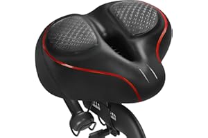 YODOTE Oversized Noseless Bike Seat for Peloton Bike and Bike+, Comfort Extra Wide Bicycle Seat Cushion for Men Women, Saddle Accessories Replacement for Exercise Bikes, EBikes, Cruiser Bike