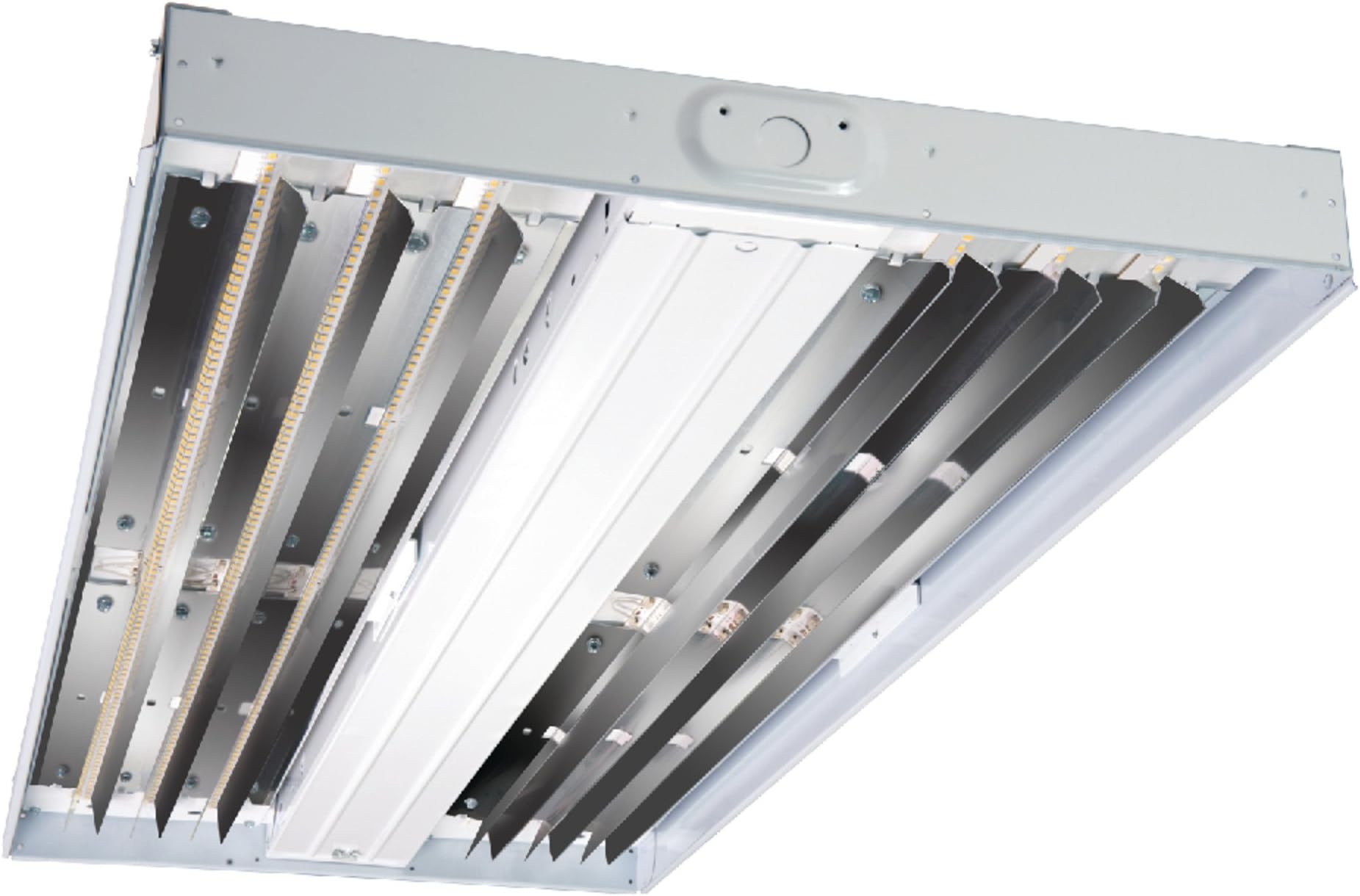 Metalux HBL432RT2 4-Lamp T8-Fluorescent Industrial Grade High Bay, 4', White