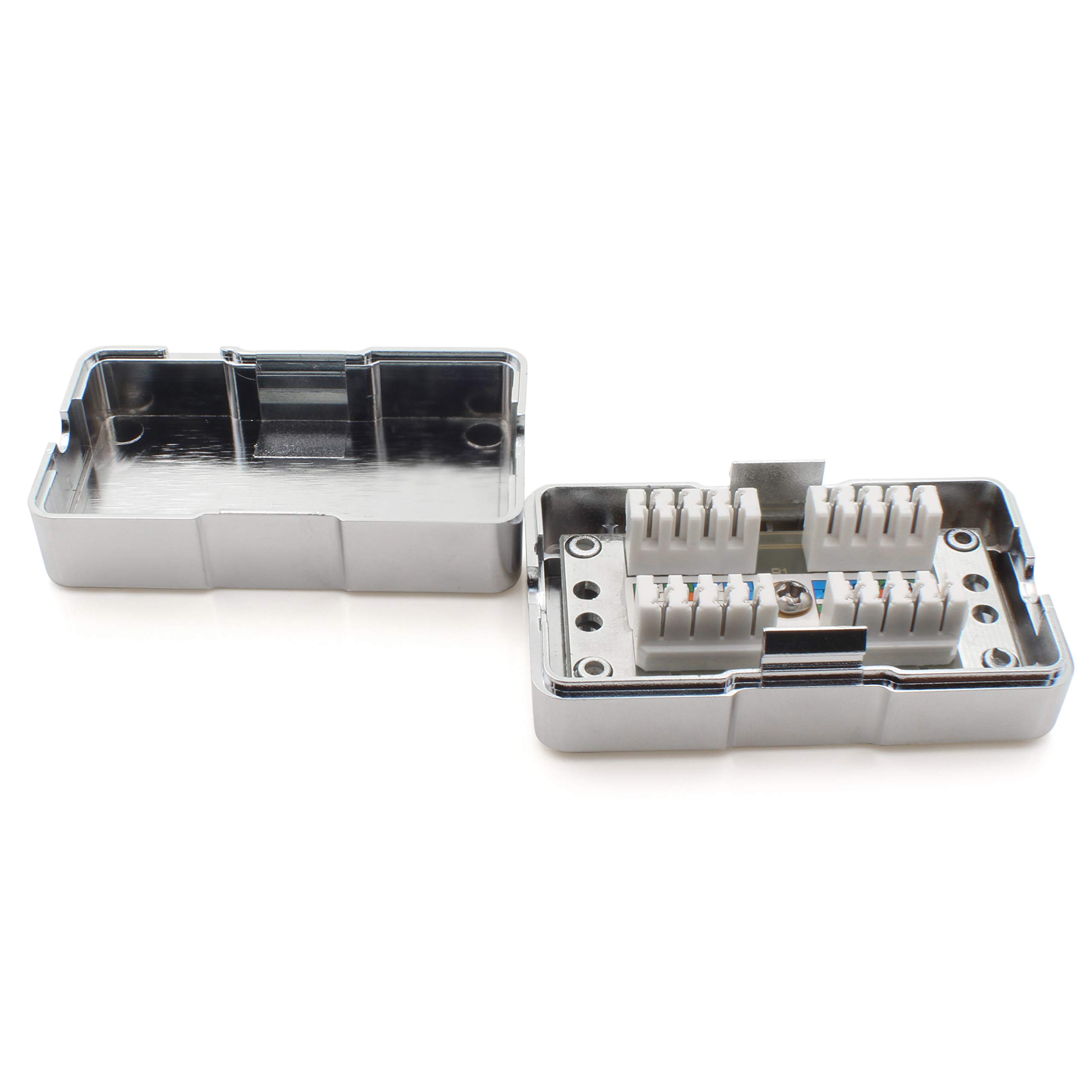 1aTTack.de 367437 LSA+ network connection box connection box extension LSA+ assembly CAT.6 - (1 piece) - silver — image 1