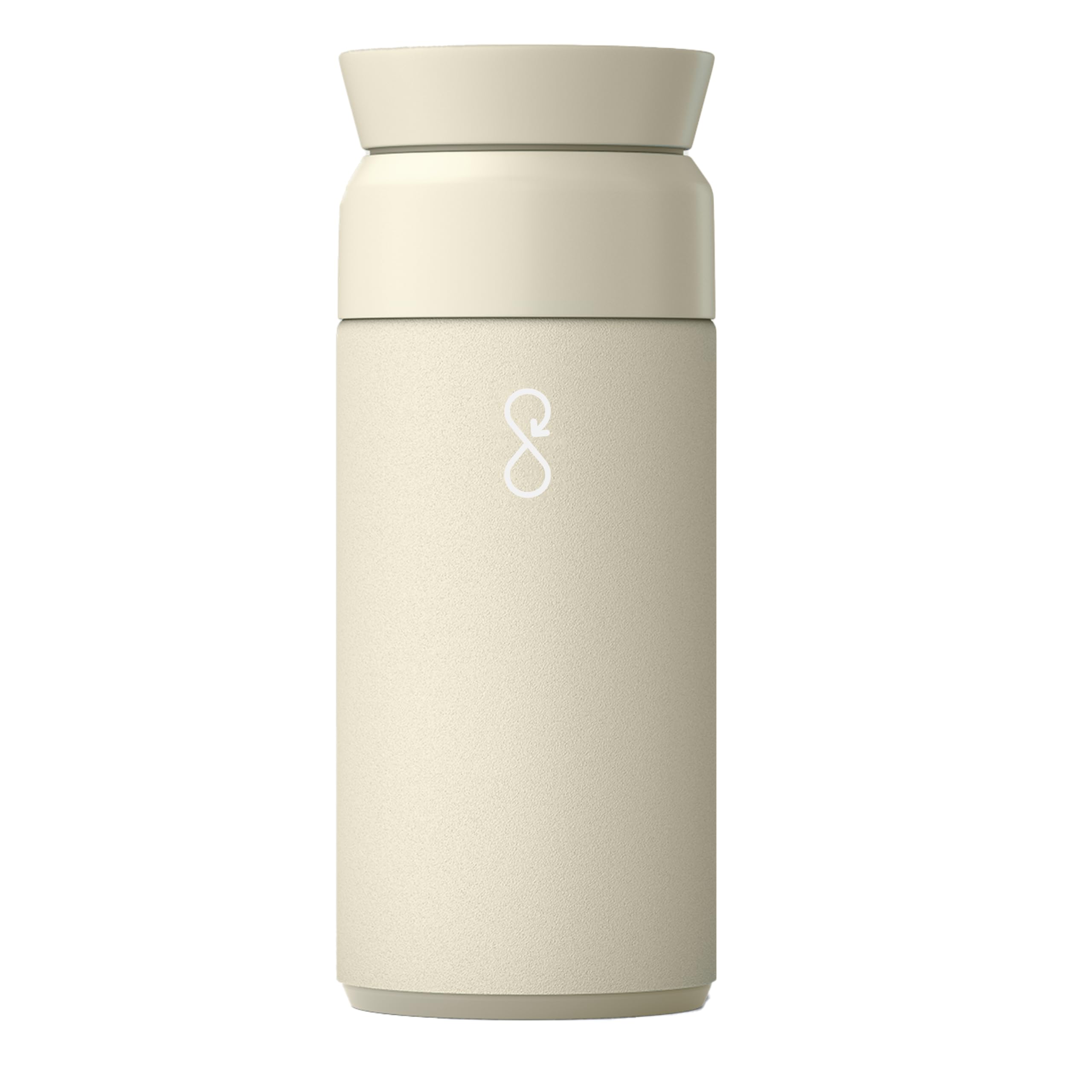 Ocean Bottle Brew Flask 350ml | Insulated Travel Flask for Hot & Cold Drinks | Recycled Stainless Steel | Sustainable, Eco Friendly Gift (Sand Stone)