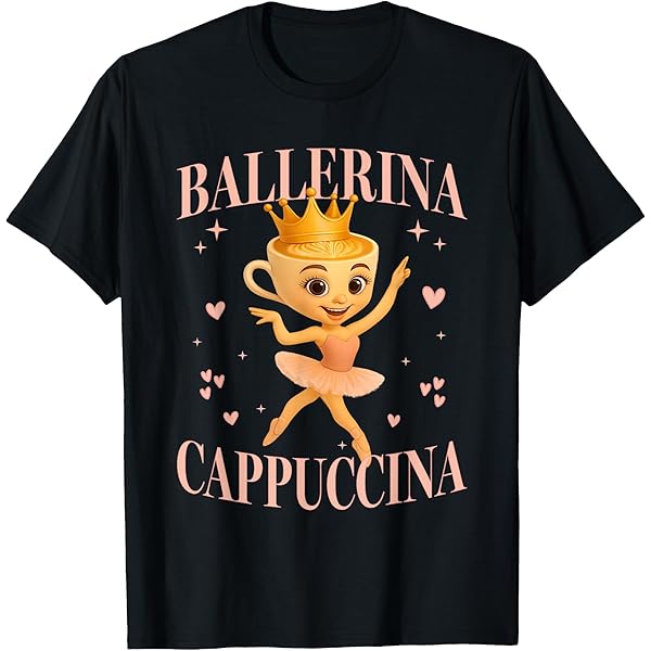 Ballerina Cappuccina T-Shirt - Italian Brainrot Design Für Kinder