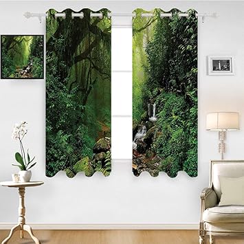 Amazon De Satvshop Fenstervorhang Babric Vorhange Fur Wohnzimmer Regenbogenfarbenfrohes