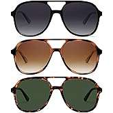 Arjien Polarized Aviator Sunglasses for Women Men 2026 UV Protection Mens Womens Sunglasses 70s Retro Trendy Square Aviators