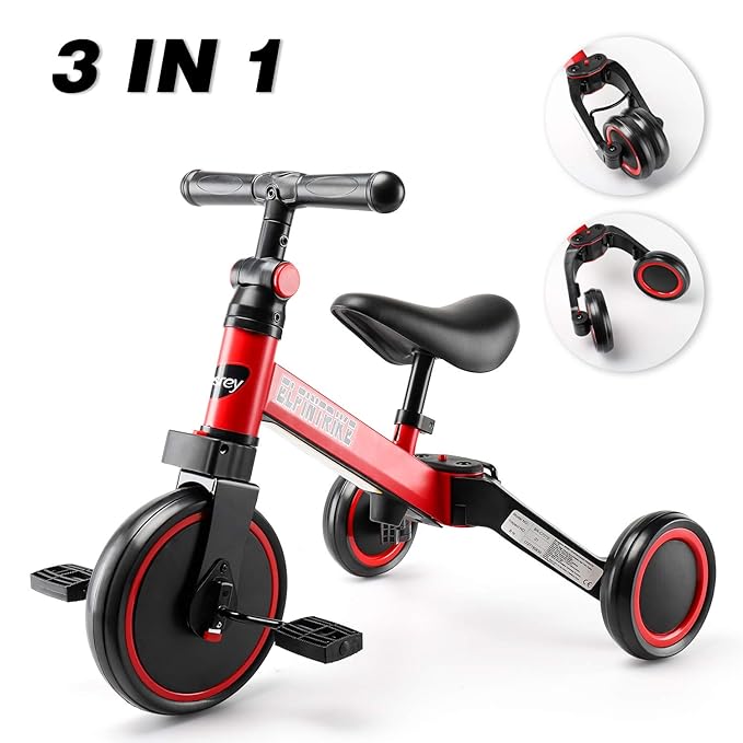 Besrey 3 in 1 Kids Trike for 13 Years Old Boys Girls, 3 Wheels Kids
