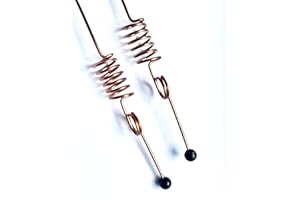 GENERIC Pair Cooper Dowsing Rods Double Resonator Shungite Balls Wood Handles Bio Location Spirit Hunter Dowse Rod