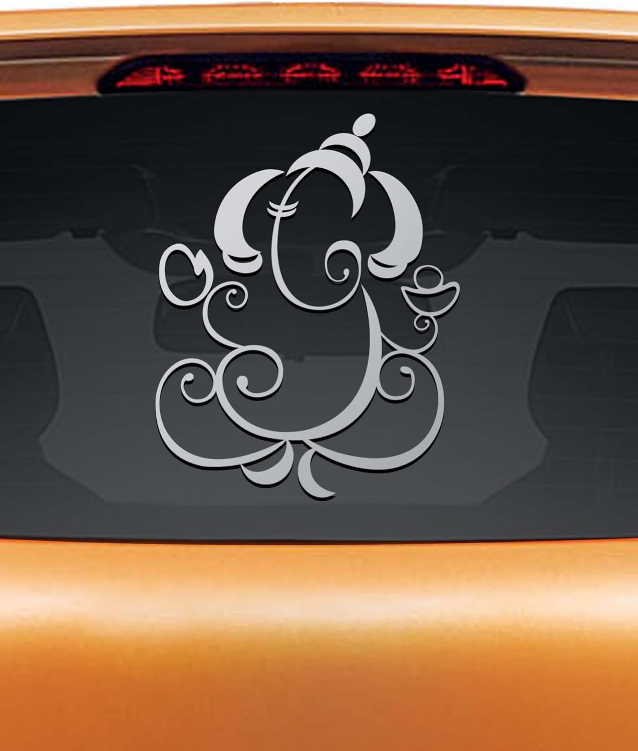Buy WallDesign Graphics for Cars Shree Ganesha Silver Colour Reflective