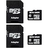 Micro Center 32GB Class 10 Micro SDHC Flash Memory Card with Adapter (2 Pack)