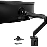 VIVO Premium Aluminum Heavy Duty Monitor Arm for Ultrawide Screens up to 49 inches and 33 lbs, Single Wall Mount, Pneumatic H