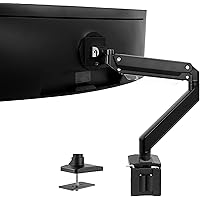 VIVO Premium Aluminum Heavy Duty Monitor Arm for Ultrawide Screens up to 49 inches and 33 lbs, Single Wall Mount, Pneumatic H