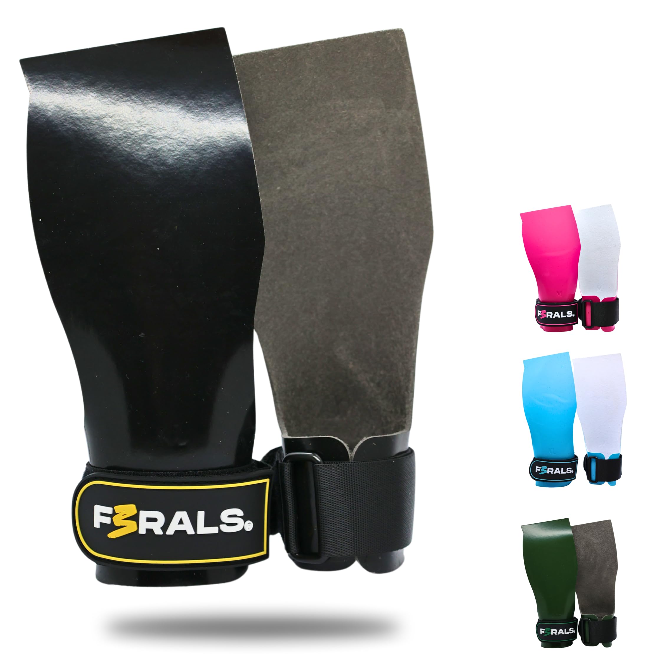 F3RALS ® Hand Grips Cross Training | Ultra Sticky Chalkless Gym Grips - Pull Up Gymnastics Bar Grips with Wrist Support 2,3mm