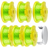 7Pack Compatible with Hart Auto-Feed String Trimmer Cordless Trimmers and Cover Cap Replacement Part,Replacement Hart Auto-Feed Spool Line each Pre-Wound 0.080" String Spool 11ft (6Spools, 1Cap)