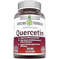 Amazing Formulas - Quercetin 500 Mg, 120 VCaps(Vegetarian Capsules) (Non-GMO,Gluten Free, Vegan) * Supports…