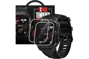 CARBINOX Tempered Glass Screen Protector Compatible Smartwatches - High Transparency, Anti Scratch, High Sensitivity, Bubble Free (2 Pack) Blaze S
