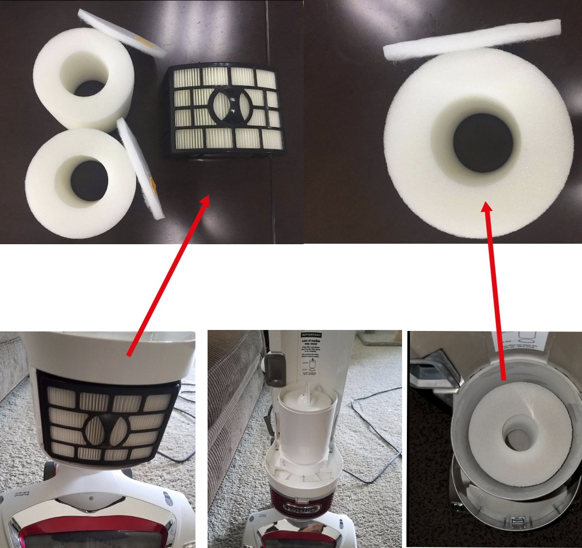 Hongfa Shark NV500 Filters ,Replacement Filters for Shark Rotator Pro Lift-away NV500, NV501, NV502, NV503, NV505, NV510, NV520, NV552, UV560, Xff500 Xhf500 (Not Fit NV650,NV750 Series)