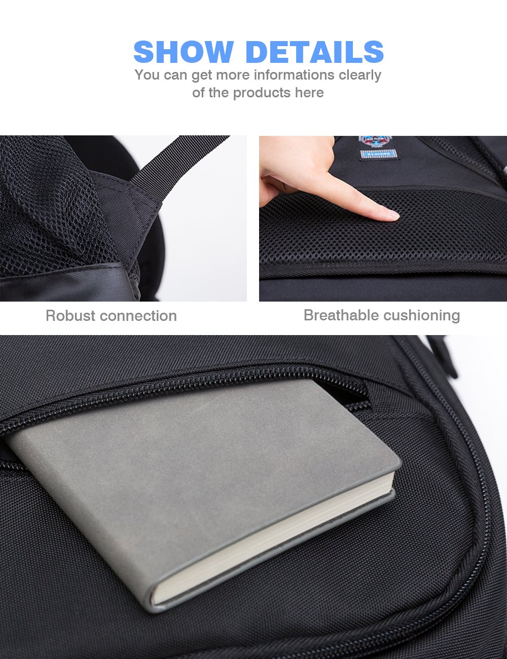 Laptop Backpack, Semir Anti Theft Water Resistant College School Backpack,Travel Computer Bag for Women Men,Business Backpack Fits Under 17.3-Inch Laptop and Notebook (Original Black)