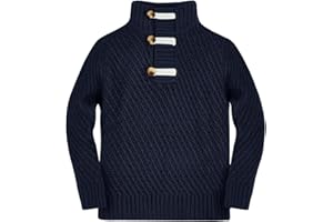 Makkrom Toddler Sweater Baby Boy Girl Turtleneck Cable Knit Sweaters Long Sleeve Christmas Outwear Spring Fall Winter