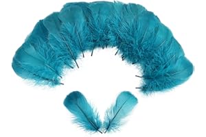 THARAHT 360pcs Peacock Blue Feathers 3-5 inch Craft Feathers Assorted Rainbow Colors Feathers for Kids for DIY Handmade Wedding Home Party Decorations Natural Feather