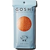 GOSHI Exfoliating Shower Towel - Rip-Resistant Exfoliating Washcloth for All Skin Types - Marigold Yellow - Made in Japan