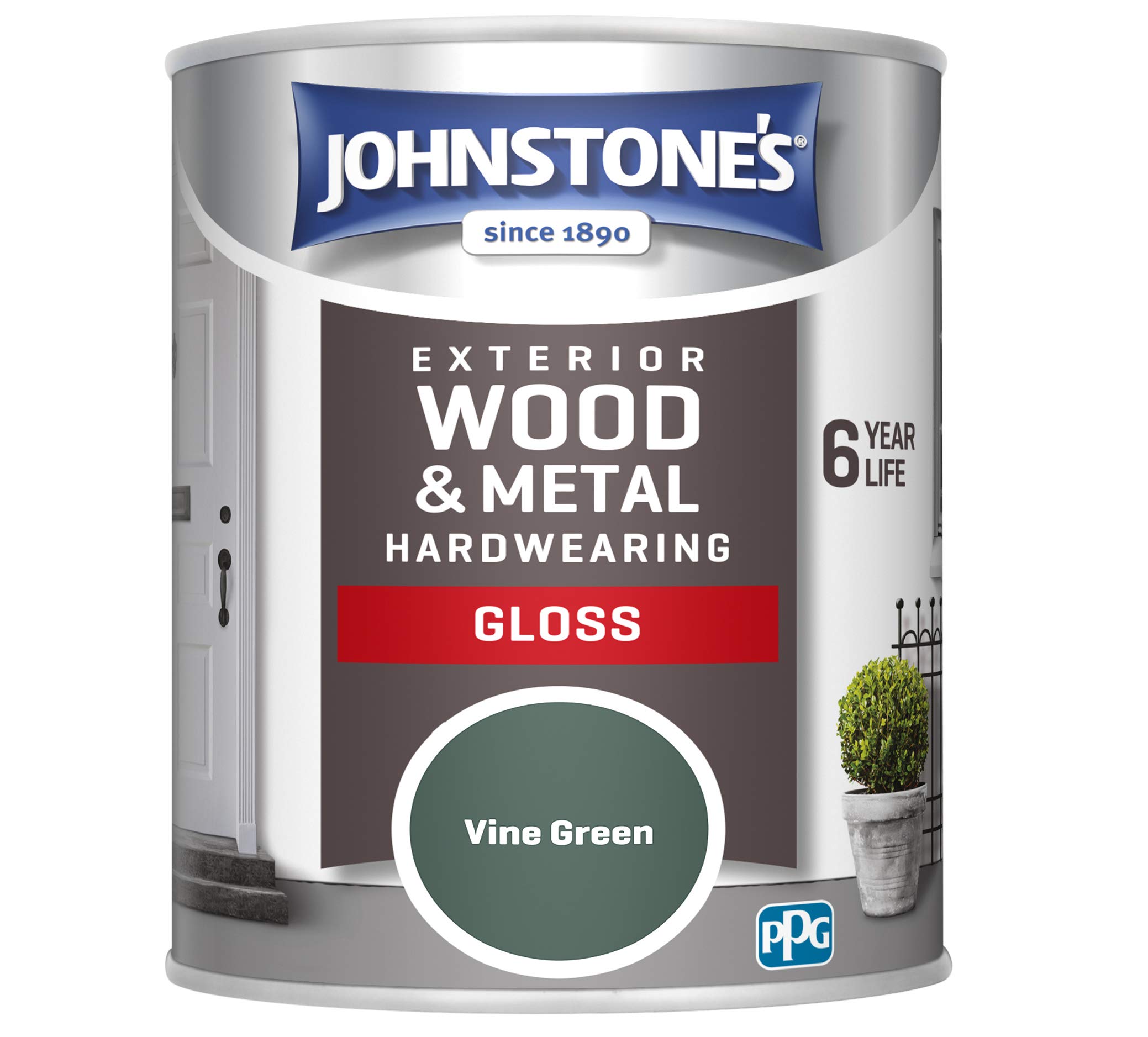 Johnstone's Exterior Hardwearing Gloss - Vine Green 750ml โ image 1