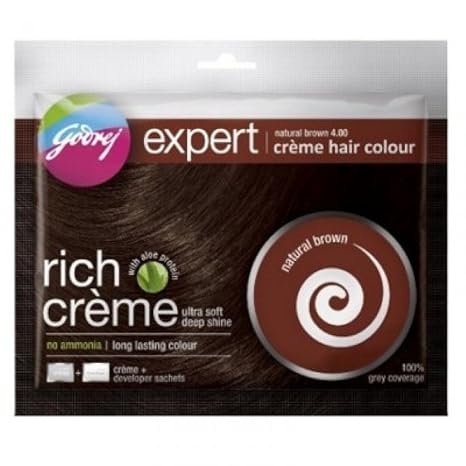 Buy Godrej Rich Creme Hair Colour Natural Brown 4 00 Pack Of 4