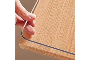 MYJHUIY Clear Table Cover Protector 14 x 22 Inch,2.5mm Thick Plastic Desk Cover Rectangle, PVC Clear Table Protector, Desk Pr