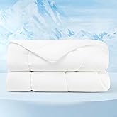 Bedsure Cooling Comforter King Size - Cooling Blankets for Hot Sleepers, Lightweight Comforter for Summer with Dual-Sided Cool Tech, Soft Breathable Cold Blanket for Sleeping, White, 102x90 Inches