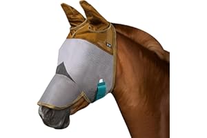 THE SUNNY ZEBRA Horse Fly Mask with Ears and Nose – Fly Masks with Nose Ears Cover - Non-Heat Transferring Mesh – 70% Uv Protection - Breathable Equine Fly Mask – Full Size Horses – Soft and Comfortable Face Flymask