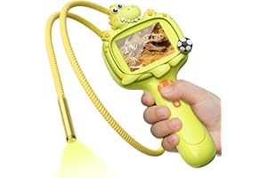 GMYGBY Dinosaur Borescope Snake Camera Toy: Kids Outdoor Toy Kits, Camping Exploration Portable Toy with Lights & 2.4" Screen, Educational STEM Birthday Gift for Boys & Girls 4 5 6 7 8 9 10-Year-Old