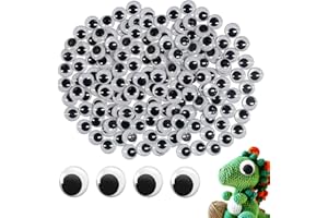 200 Pcs 20mm Self-Adhesive Googly Eyes Wobbly Wiggly Craft Eyes for DIY Crafts, Cards, Scrapbook, Doll Decorations, Halloween